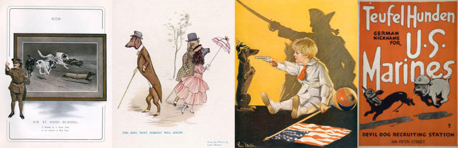 wartime imagery featuring Dachsunds